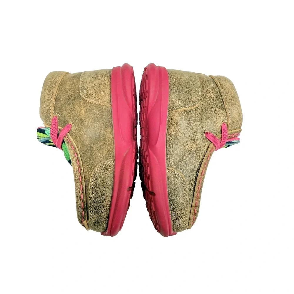 Ariat Toddler Girl's Size 5 Lil Stomper Roswell Cactus Tan & Pink Shoes Boots